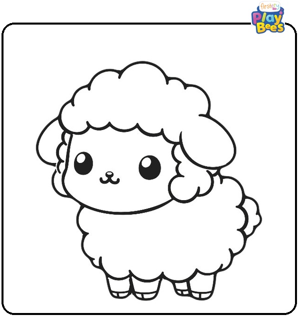 Cute Sheep Coloring Page Cute Sheep Coloring Page