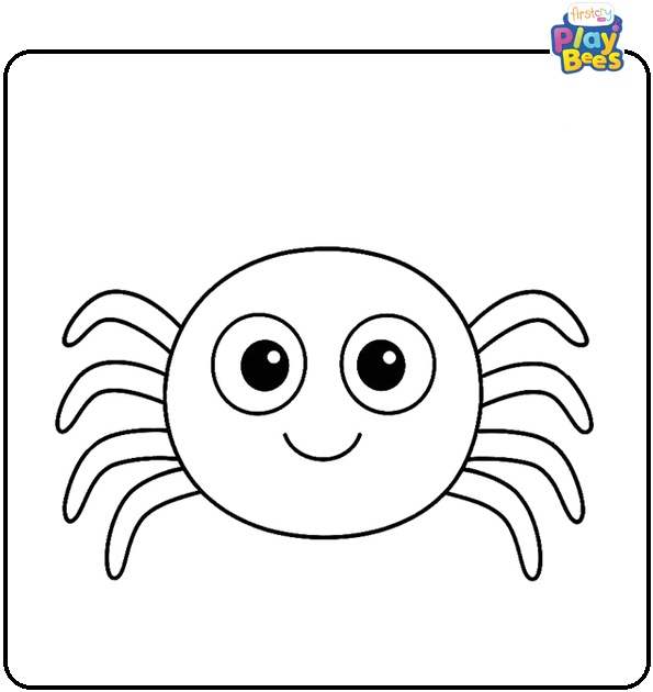 Cute Spider Coloring Page