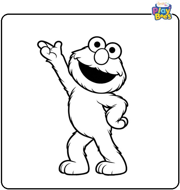 Dancing Elmo Coloring Page
