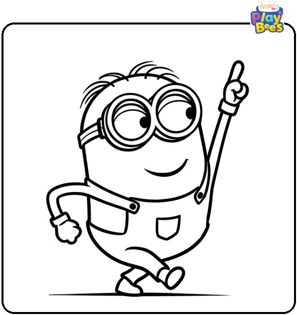 Dancing Minion Coloring Page