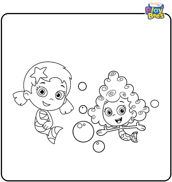Deema and Oona from Bubble Guppies Coloring Page Deema and Oona from Bubble Guppies Coloring Page