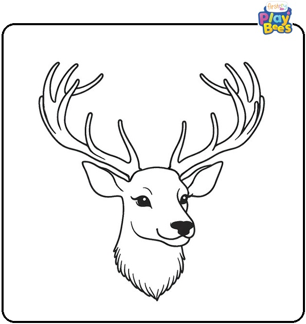 Deer Antler Coloring Page