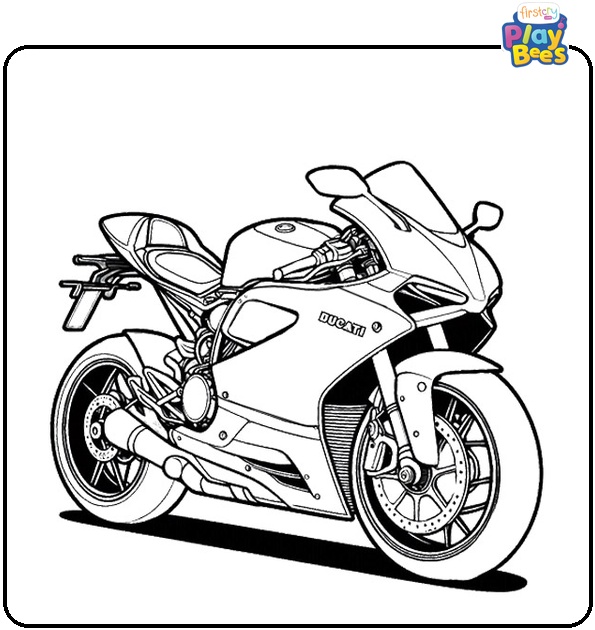 Ducati Motorcycle Coloring Page