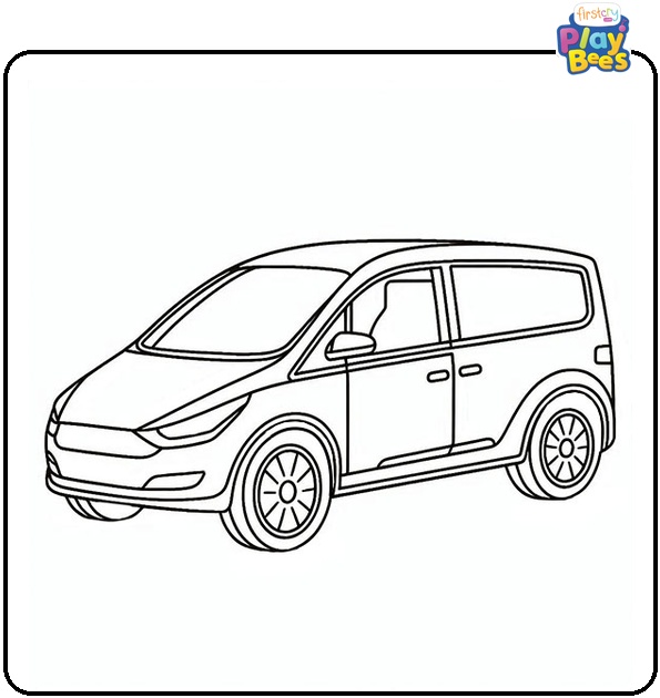 Easy Car Coloring Page