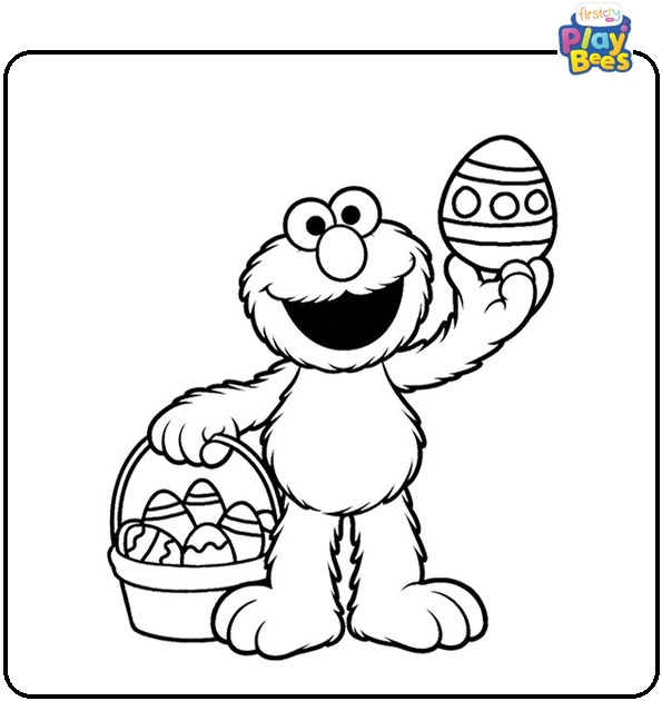 Elmo Easter Coloring Page