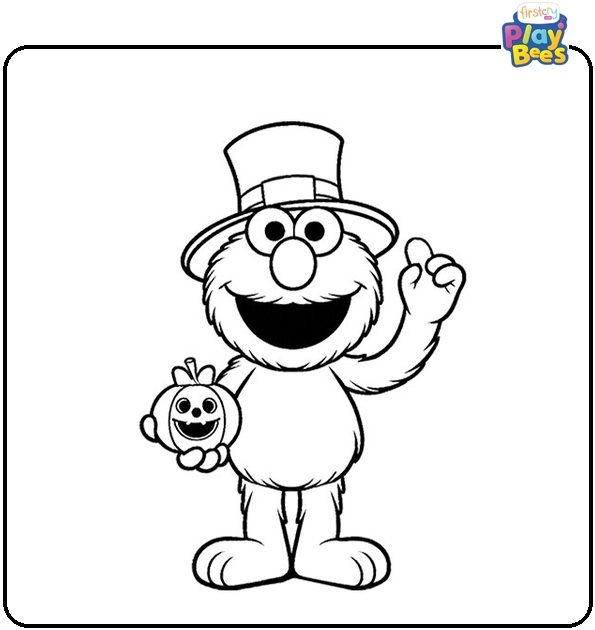 Elmo Halloween Coloring Page