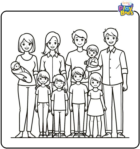Extended Family Coloring Page
