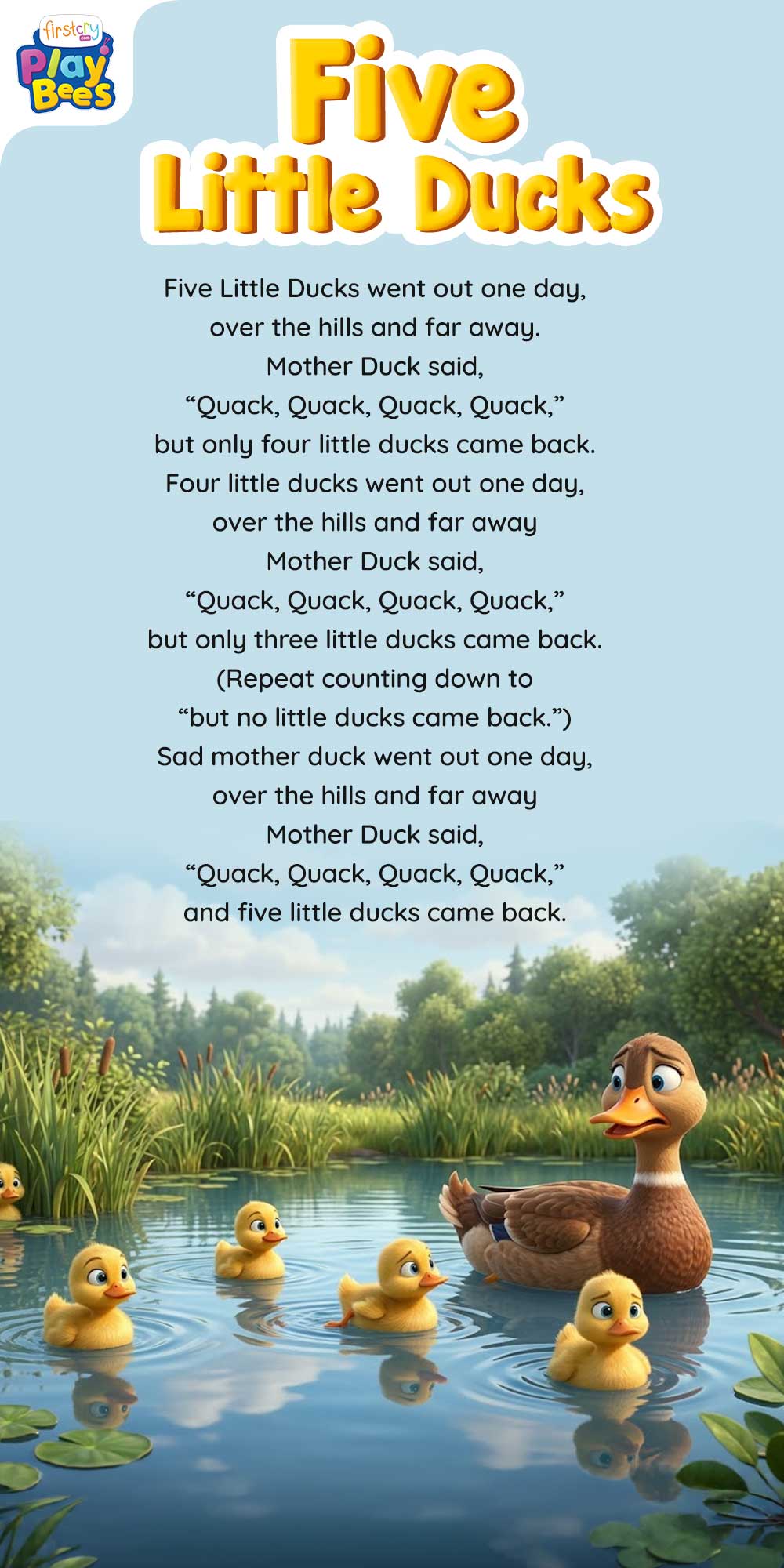 Five Little Ducks Song Lyrics