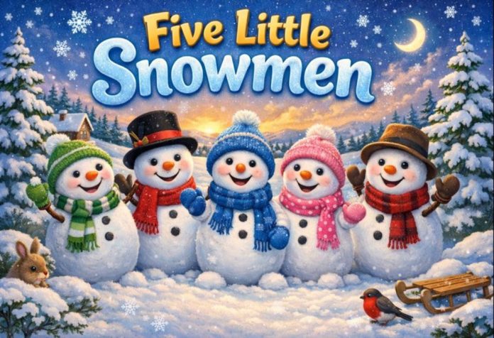 Five Little Snowmen Nursery Rhyme With Lyrics