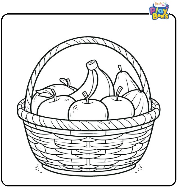 Fruit Basket Coloring Page