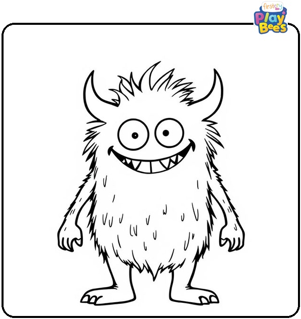 Funny Monster Coloring Page