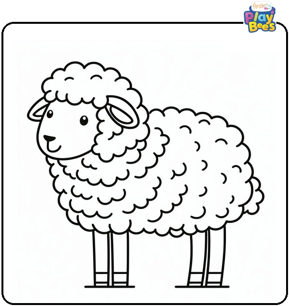 Furry Sheep Coloring Page Furry Sheep Coloring Page