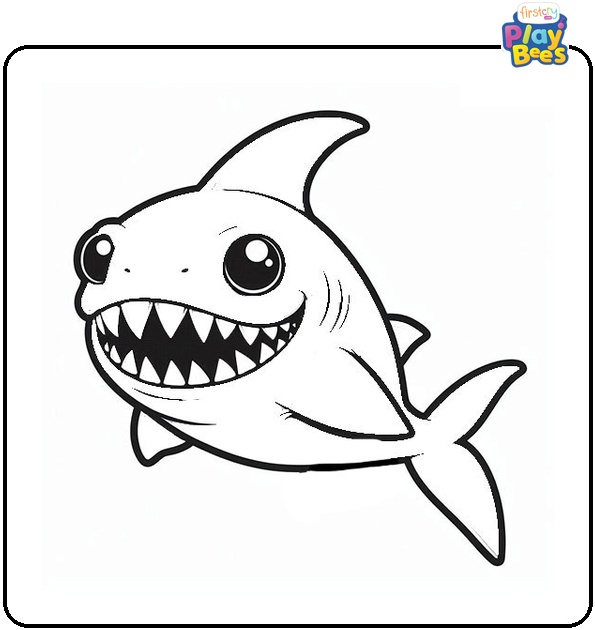 Goblin Shark Colouring Page