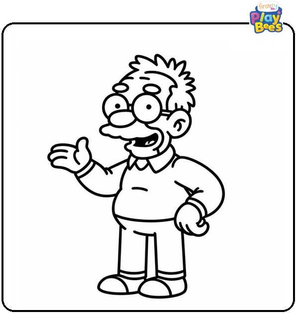 Grandpa Simpson Coloring Page