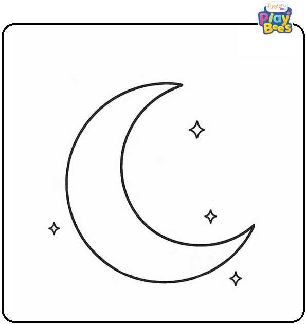 Half Moon Coloring Page