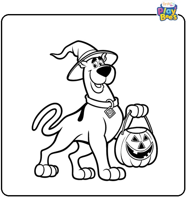 Halloween Scooby Doo Coloring Page