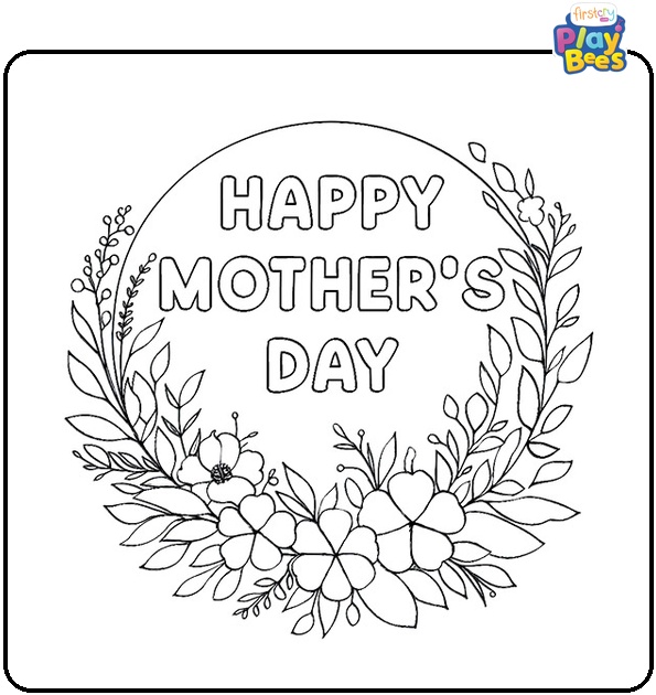Happy Mother's Day Coloring Page