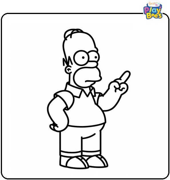 Homer Simpson Coloring Page