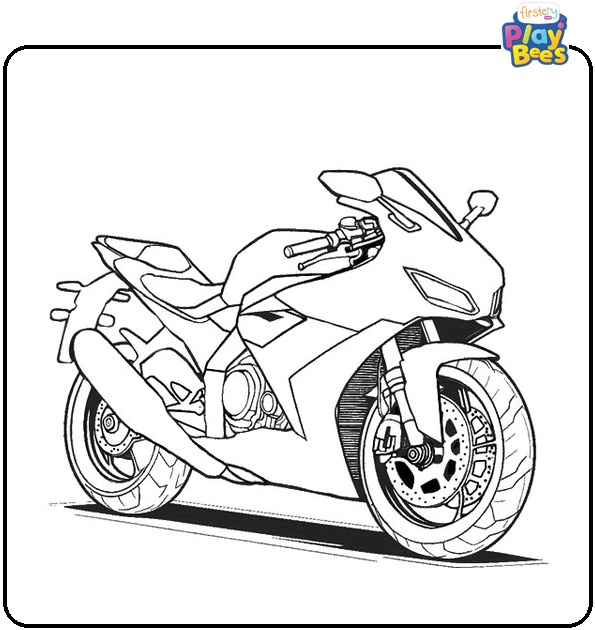 Honda Motorcycle Coloring Page