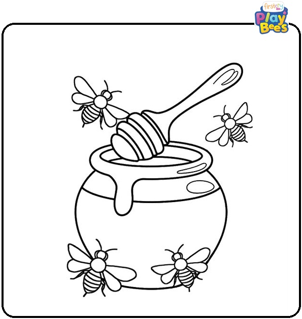 Honey Pot Coloring Page