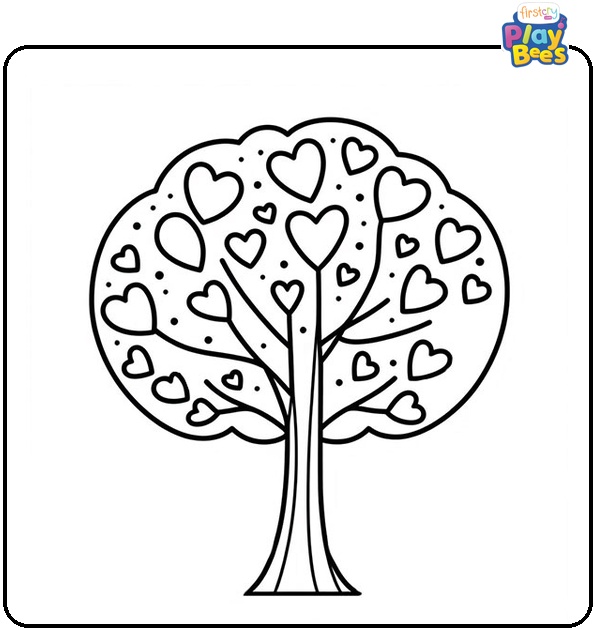I Love Trees Coloring Page I Love Trees Coloring Page