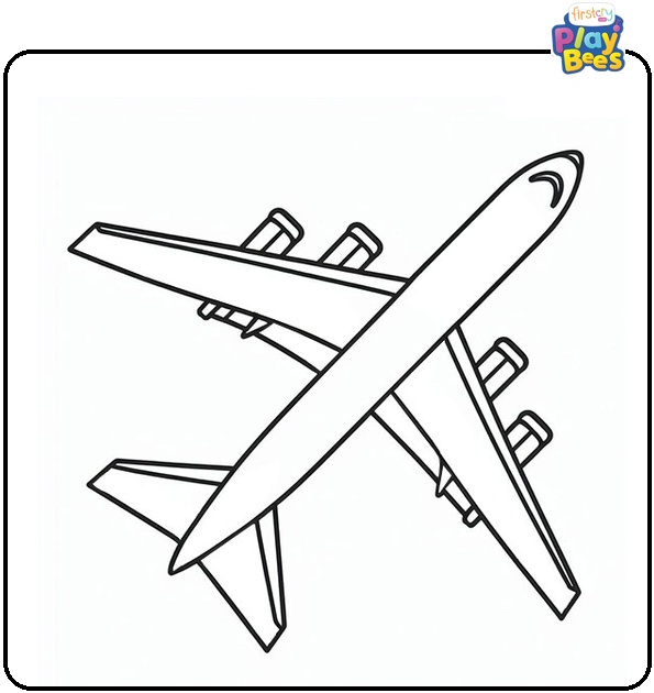 Jet Airplane Coloring Page