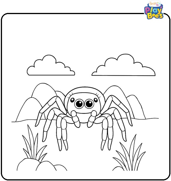 Jumping Spider Coloring Page