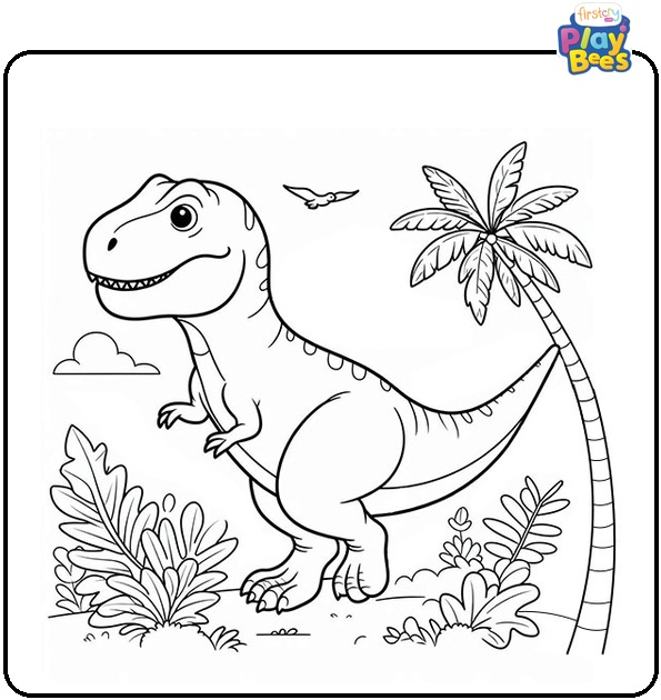 Jurassic World T-Rex Coloring Page