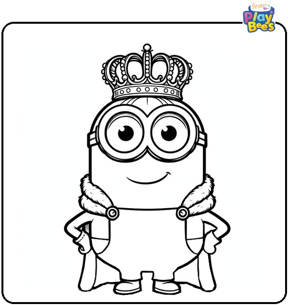 King Minion Bob Coloring Page