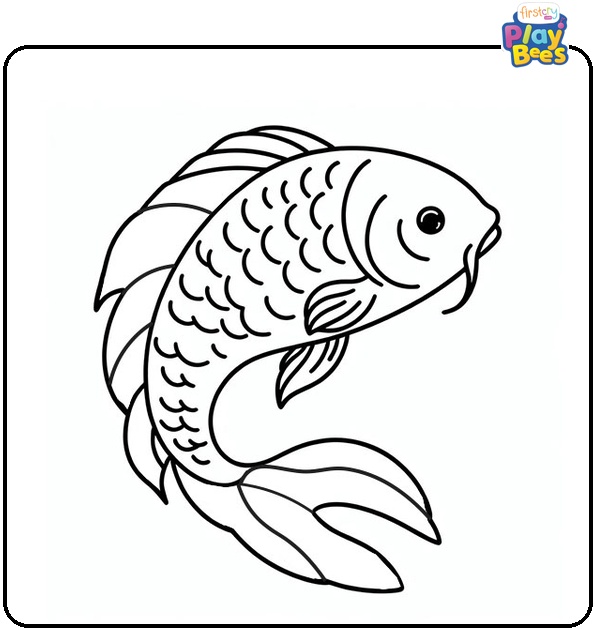Koi Fish Coloring Page Koi Fish Coloring Page