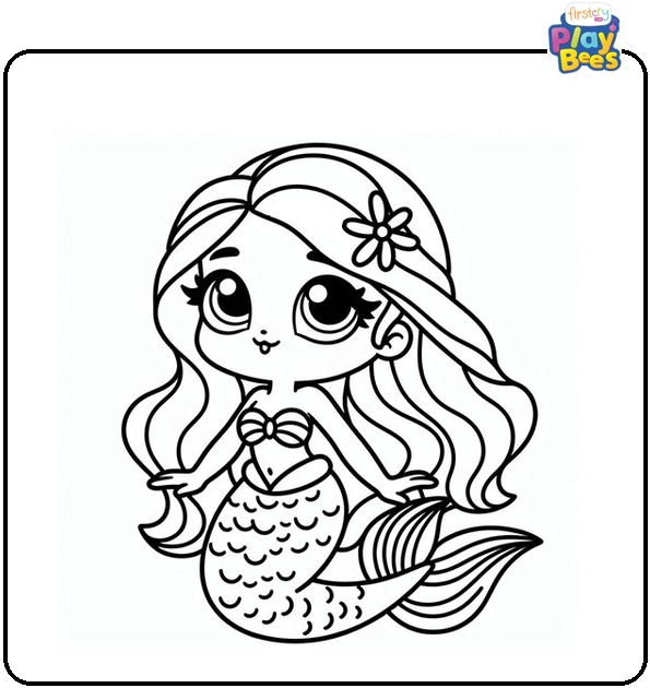 LOL Mermaid Colouring Page