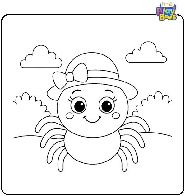 Lady Spider Coloring Page