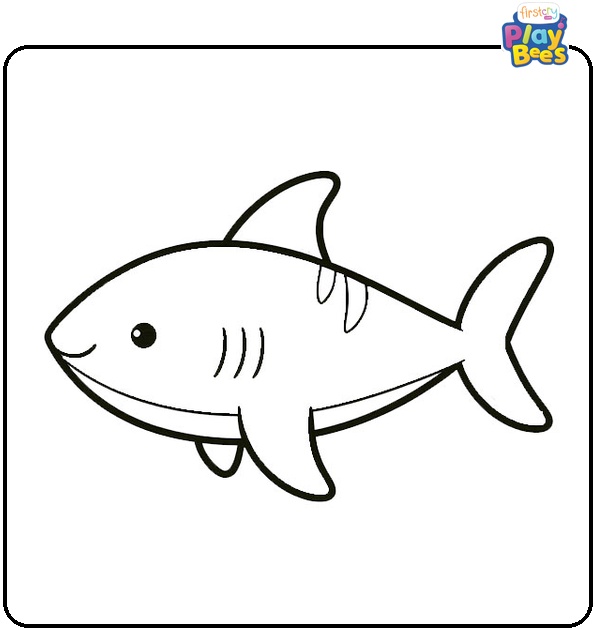 Lemon Shark Colouring Page