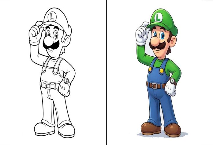 Luigi Coloring Pages – Free Printable Sheets & Images