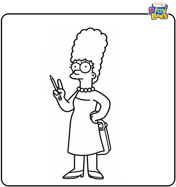 Marge Simpson Coloring Page