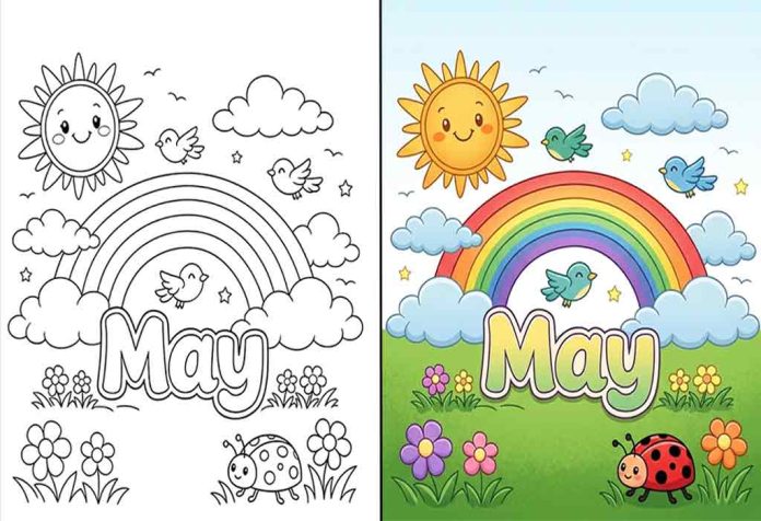 May Coloring Pages – Free Printable Sheets & Images