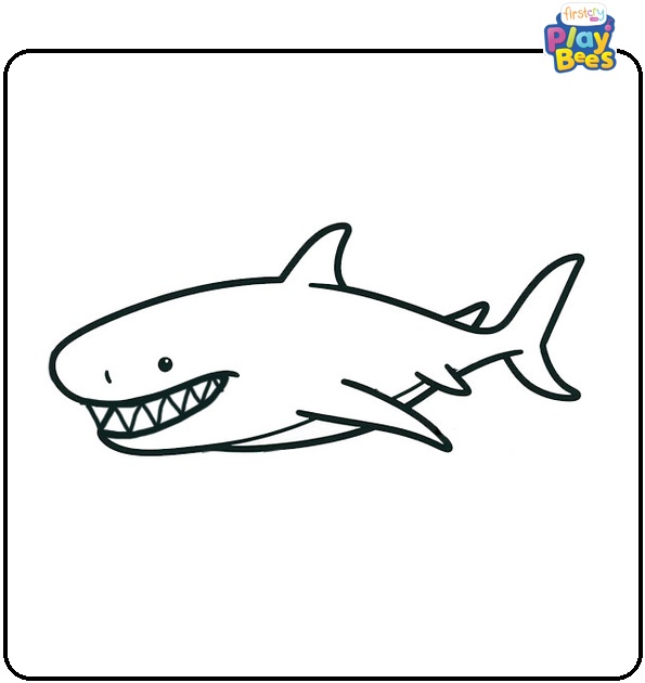Megalodon Colouring Page