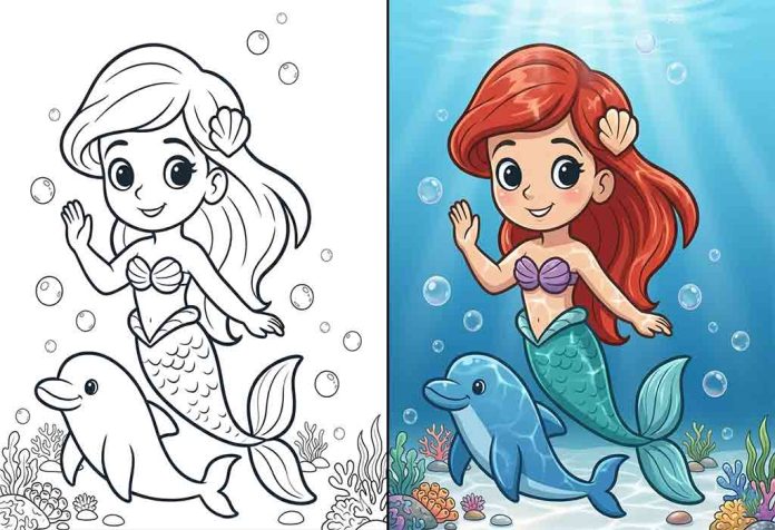 Mermaid Coloring Pages – Free Printable Sheets & Pictures