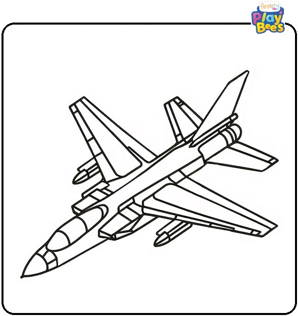 Military Airplane Coloring Page