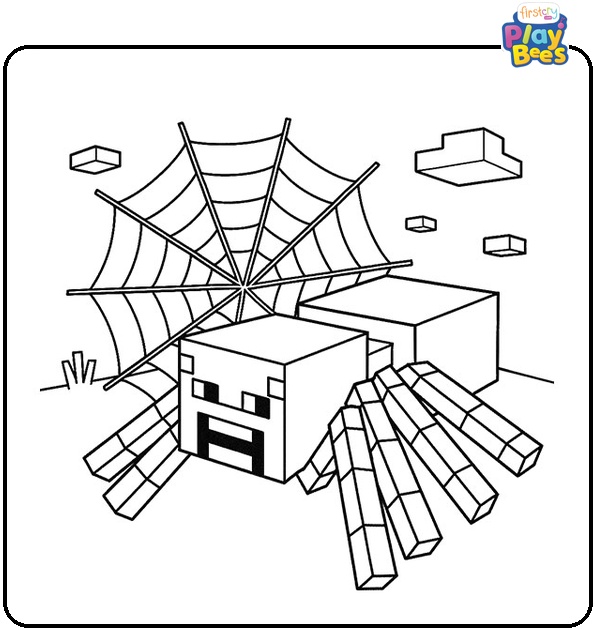Minecraft Spider Coloring Page