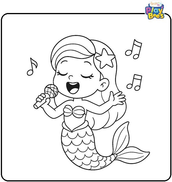 Molly Guppy Singing Coloring Page Molly Guppy Singing Coloring Page