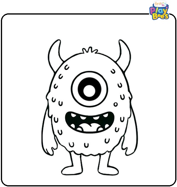 Monster With One Eye Coloring Page
