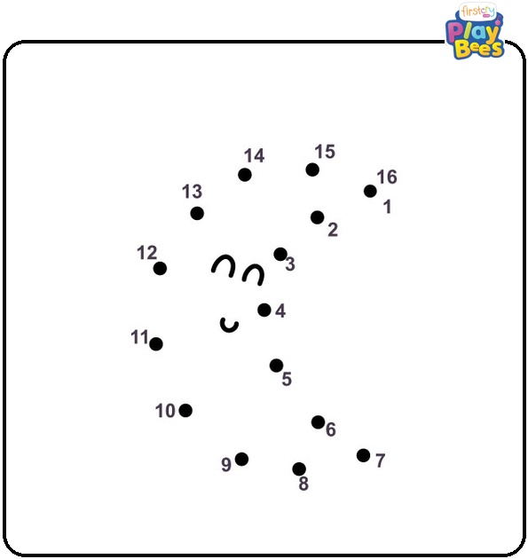 Moon Dot to Dot Coloring Page