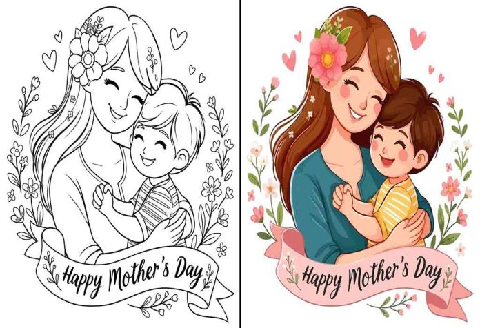 Mother's Day Coloring Pages – Free Printable Sheets & Pictures
