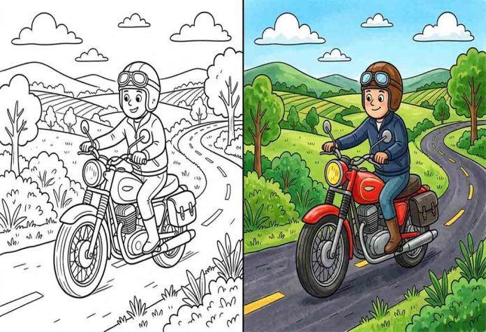 Motorcycle Coloring Pages – Free Printable Sheets & Images