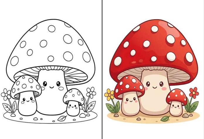Mushroom Coloring Pages – Free Printable Sheets & Pictures