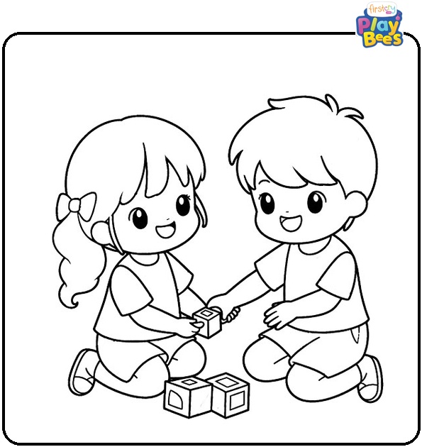 National Brothers And Sisters Day Coloring Page