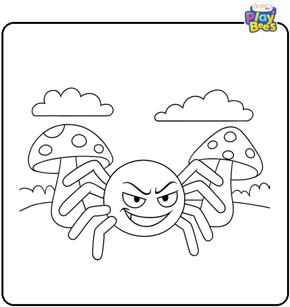Naughty Spider Coloring Page