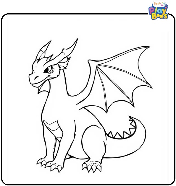 Nightwing Dragon Colouring Page