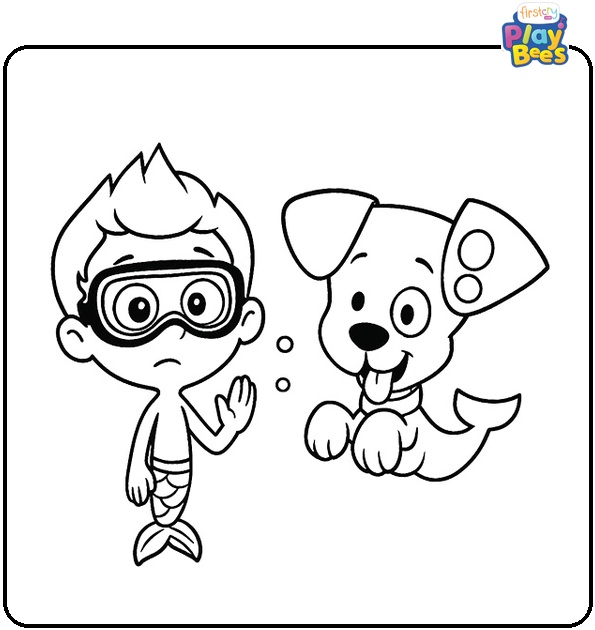 Nonny with Puppy Coloring Page Nonny with Puppy Coloring Page